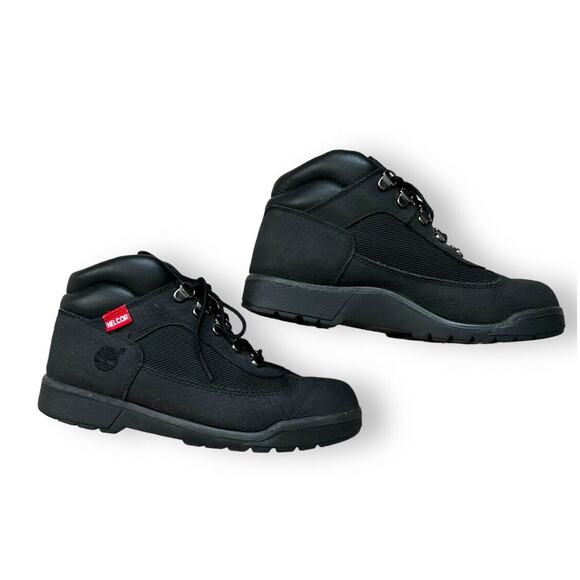 Timberland Helcor Boy's Black Canvas Outdoor Field Hiking Boots Size 5.5 - Picture 2 of 8